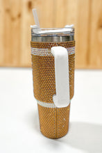 Golden Brown Football Insulated 40oz. Tumbler with Straw