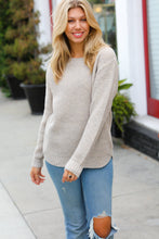 All Put Together Taupe Waffle Knit Hi-Low Sweater