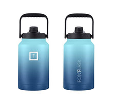 IRON °FLASK Sports Water Bottle - 128 Oz/One Gallon, 2 Lids, Straw and Spout, Leak Proof, Vacuum Insulated Stainless Steel, Hot Cold, Double Walled, Simple Thermo Mug, Metal Canteen Jug Growler