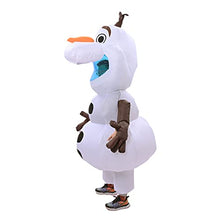 Longteng Olaf Costume Adult Inflatable Costume Men Fancy Dress Halloween Blow Up Suit Cosplay Party