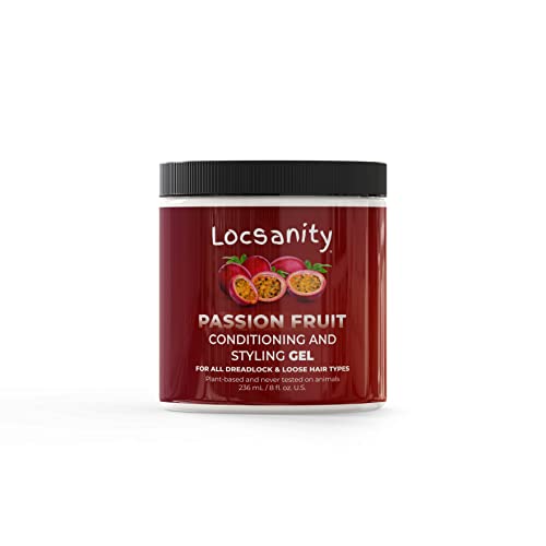 Locsanity Passion Fruit Conditioning, Styling, Rolling, Twisting, Locking Gel - Dreadlocks, Locs, Sisterlocks, Loose Natural Hair, Braidlocs