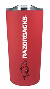 Campus Colors Stainless Steel, Double Walled, Vacuum Insulated, Reusable Tumbler with Slider-Top Lid for Travel, Sports, and Coffee, 18 oz (Arkansas Razorbacks - Red,)