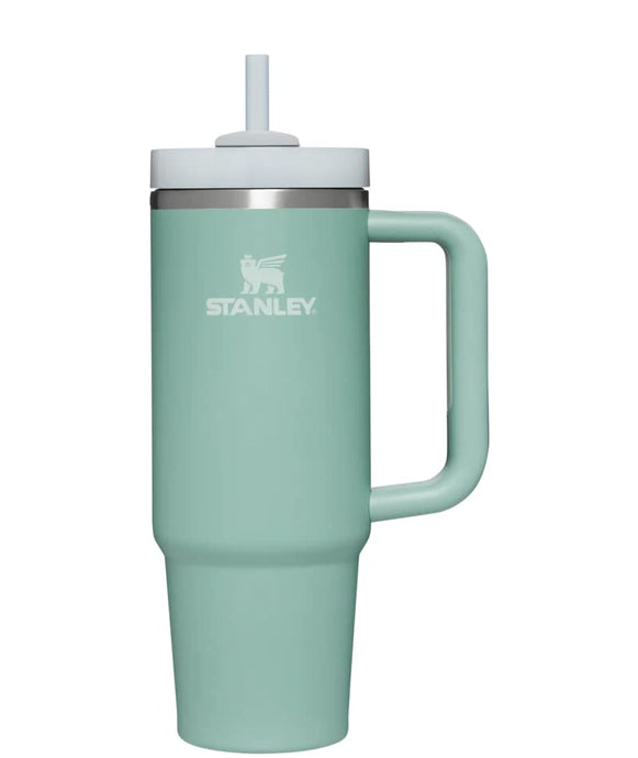 Stanley Adventure Eucalyptus 30oz - Reusable Vacuum Quencher Tumbler with Straw, Leak Resistant Lid, Insulated Cup, Maintains Cold, Heat, and Ice for Hours