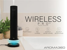 Aroma360 - Wireless Pro Essential Oil Diffuser - 600 sq ft Coverage - Cordless & Portable with Remote - Aromatherapy Scent Diffuser - Home, Spa, Office & Business - Air Freshener - Midnight Black