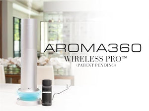 Aroma360 - Wireless Pro Essential Oil Diffuser - 600 sq ft Coverage - Cordless & Portable with Remote - Aromatherapy Scent Diffuser - Home, Spa, Office & Business - Air Freshener - Midnight Black