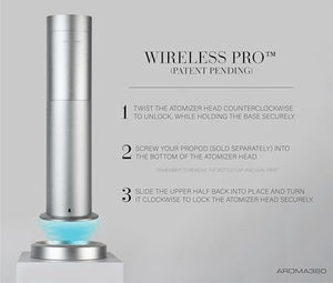 Aroma360 - Wireless Pro Essential Oil Diffuser - 600 sq ft Coverage - Cordless & Portable with Remote - Aromatherapy Scent Diffuser - Home, Spa, Office & Business - Air Freshener - Midnight Black
