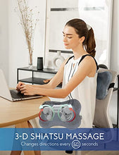 Zyllion Shiatsu Neck Back Massager with Heat - 3D Deep Tissue Kneading Back Massage Pillow for Upper Lower Back, Neck, Shoulder, Legs, Feet, Chair & Car (NOT Cordless) - Slate Velvet (ZMA-13-SLV)
