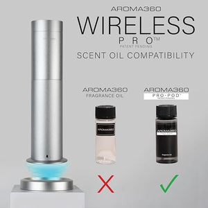 Aroma360 - Wireless Pro Essential Oil Diffuser - 600 sq ft Coverage - Cordless & Portable with Remote - Aromatherapy Scent Diffuser - Home, Spa, Office & Business - Air Freshener - Midnight Black