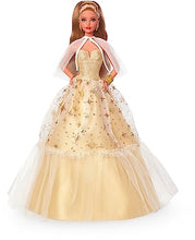 Barbie 2023 Holiday Barbie Doll, Seasonal Collector Gift, Barbie Signature, Golden Gown and Displayable Packaging, Light Brown Hair