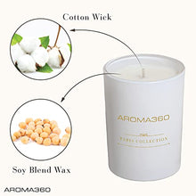 Aroma360 - My Way - Paris Collection Candle Duo - Luxury Scented Candles with Essential Oils - Lush Sandalwood, Warm Virginia Cedar & Iris - Aromatherapy - Soy Candles - 80hr Burn - 11 oz - Set of 2