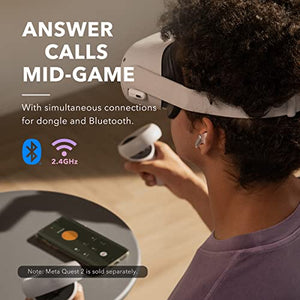 Soundcore VR P10 Gaming Earbuds-Low Latency, Meta Officially Co-branded, Dual Connection, 2.4GHz Wireless, USB-C Dongle Included-Compatible with Meta Quest 2, Steam Deck, PS4, PS5, PC, Switch