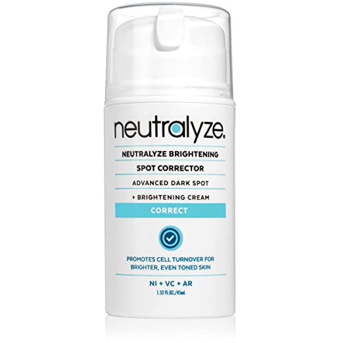 Neutralyze Brightening Dark Spot Remover for Face - Maximum Strength Dark Spot Corrector, Brightening Serum & Fade Cream - Melasma Treatment for Face with Vitamin C, Niacinamide & Arbutin (90+ Day)