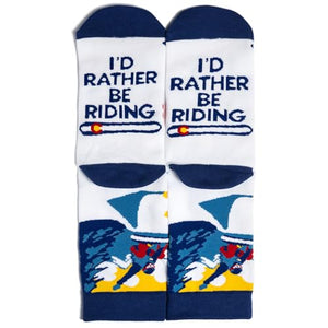 I'd Rather Be Riding Snowboarding Socks