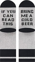 Zmart Funny Crazy Silly Socks for Women Beer Socks Beer Gifts for Women, Funny Drinking Gifts If You Can Read This Socks