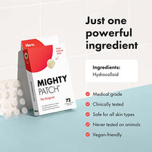 Mighty Patch Original from Hero Cosmetics - Hydrocolloid Acne Pimple Patch for Covering Zits and Blemishes, Spot Stickers for Face and Skin, Vegan-friendly and Not Tested on Animals (72 Count)