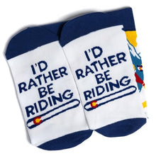 I'd Rather Be Riding Snowboarding Socks