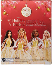 Barbie 2023 Holiday Barbie Doll, Seasonal Collector Gift, Barbie Signature, Golden Gown and Displayable Packaging, Light Brown Hair