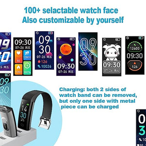 BrilliantHouse Fitness Tracker with Blood Pressure Heart Rate Blood Oxygen Monitor, Activity Tracker Sleep & Temperature Monitor, Smart Watch Pedometer Step Counter for Kids Man Women