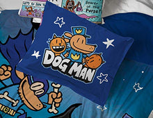 Jay Franco Dog Man Supa Buddies 1 Single Sham - Kids Super Soft Bedding (Official Dog Man Product)