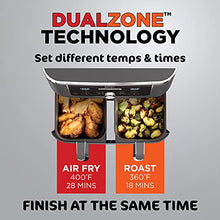 Ninja DZ401 Foodi 10 Quart 6-in-1 DualZone XL 2-Basket Air Fryer with 2 Independent Frying Baskets, Match Cook & Smart Finish to Roast, Broil, Dehydrate & More for Quick, Easy Family-Sized Meals, Grey