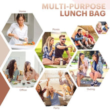 Lunch Bag for Women & Men Adult Insulated Lunch Box, Small Leakproof Cooler Food Lunch Containers Reusable High Capacity Lunch Tote Bags for Work, Travel, Outdoor (KHAKI)