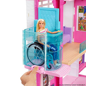 Barbie DreamHouse Dollhouse with 70+ Accessories, Working Elevator & Slide, Transforming Furniture, Lights & Sounds (Amazon Exclusive)