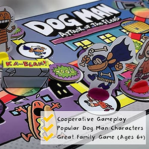 University Games, Dog Man Board Game Attack of The Fleas, Based On The Popular Dog Man Book Series by DAV Pilkey