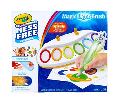 Crayola Color Wonder Magic Light Brush, Mess Free Painting, Gift for Kids, 3, 4, 5, 6