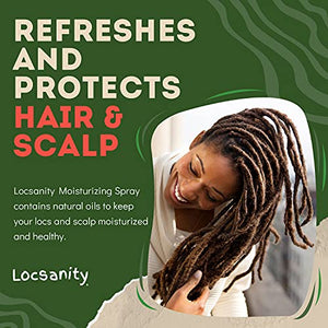 Locsanity Daily Moisturizing Refreshing Spray for Locs, Dreadlocks - Rose Water and Peppermint Hair Scalp Moisturizer, Dreadlock Spray - Natural Loc Care and Maintenance (8oz)