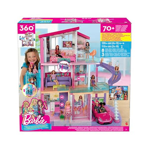 Barbie DreamHouse Dollhouse with 70+ Accessories, Working Elevator & Slide, Transforming Furniture, Lights & Sounds (Amazon Exclusive)