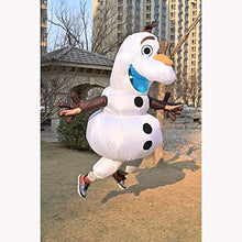 Longteng Olaf Costume Adult Inflatable Costume Men Fancy Dress Halloween Blow Up Suit Cosplay Party