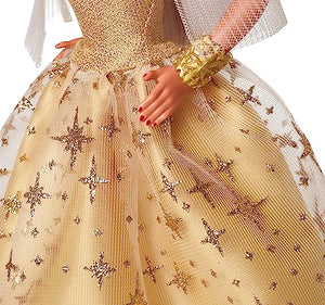 Barbie 2023 Holiday Barbie Doll, Seasonal Collector Gift, Barbie Signature, Golden Gown and Displayable Packaging, Light Brown Hair