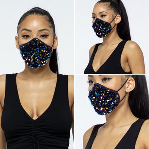 Multi-Sequin Face Mask